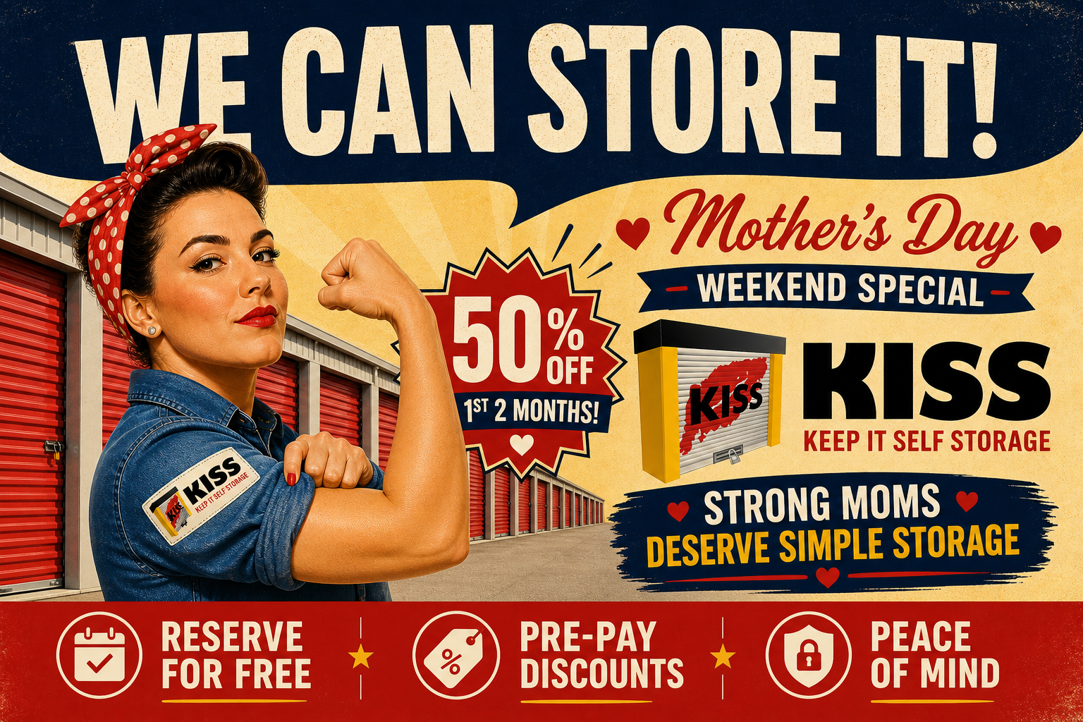 mothers day self storage special kiss